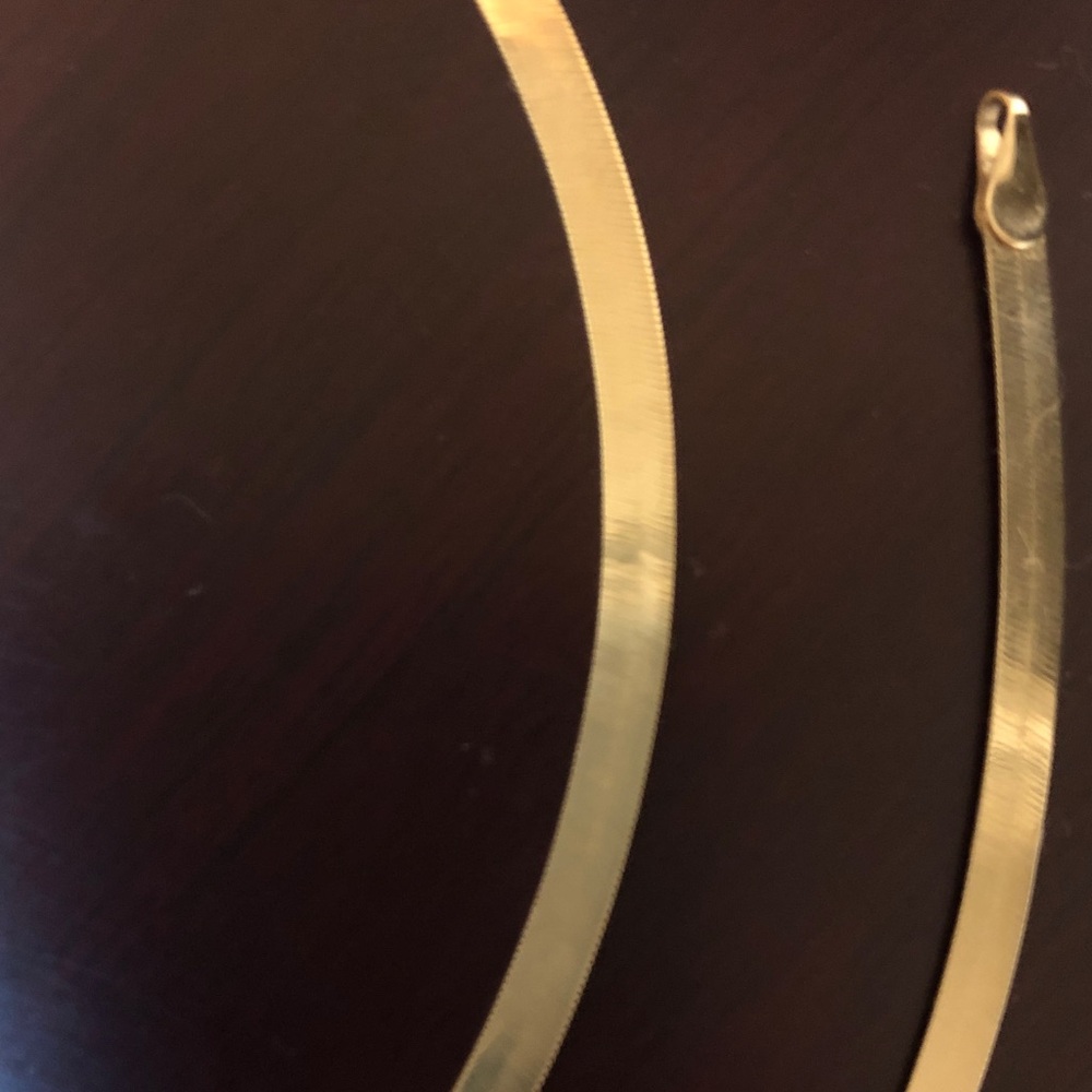 Unisex herringbone 14k necklace - Picture 9 of 16